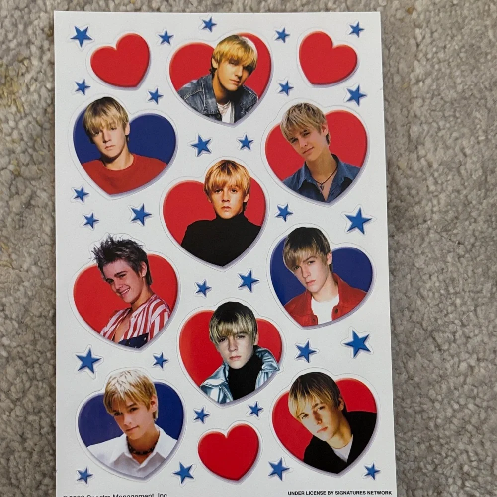 Aaron Carter 2003 Calendar, Valentines, and Postcard Bundle